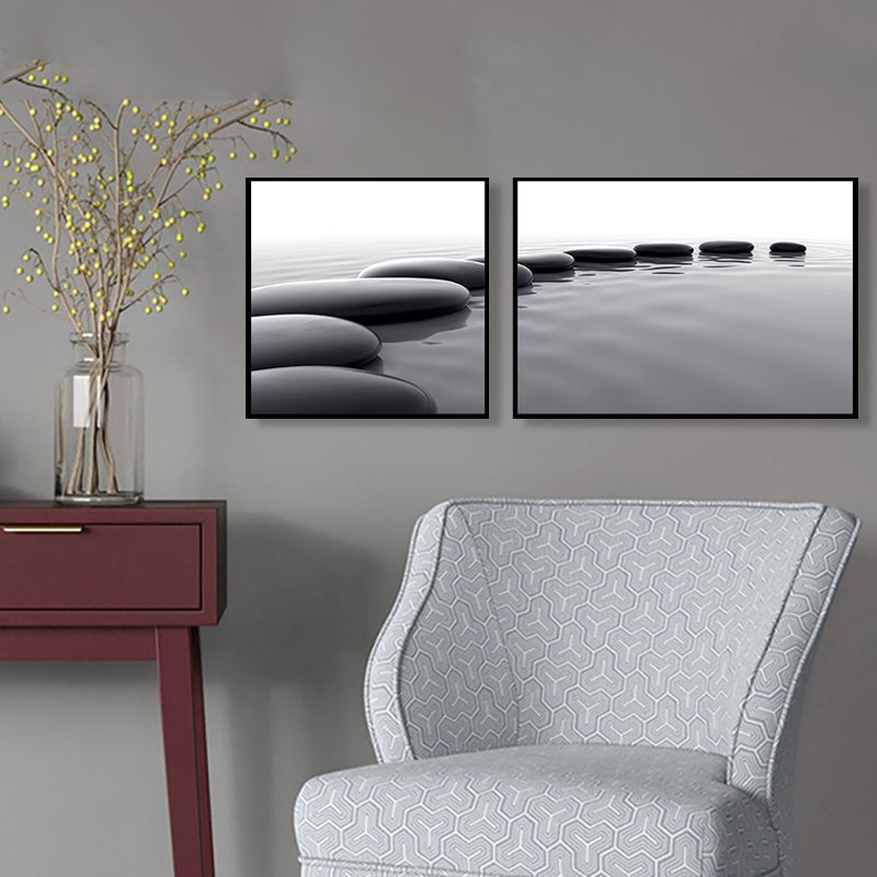 Modern Sea Bridge Wall Art Light Color Photographs Scenery Canvas Print for Room Clearhalo 'Art Gallery' 'Canvas Art' 'Contemporary Art Gallery' 'Modern' Arts' 1763986