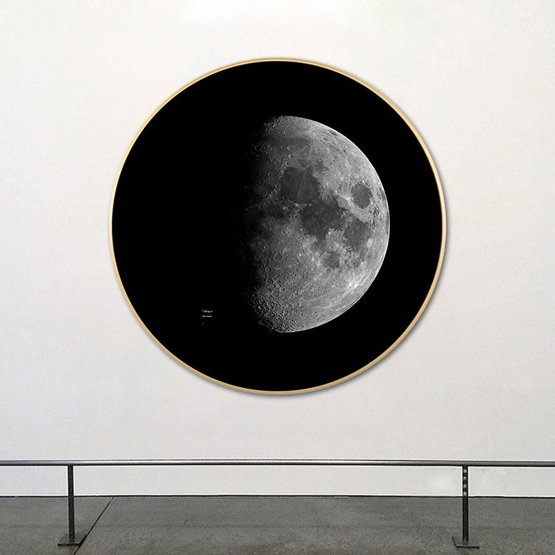 Pastel Color Outer Space Canvas Modern Style Textured Wall Print for Living Room Clearhalo 'Art Gallery' 'Canvas Art' 'Contemporary Art Gallery' 'Modern' Arts' 1764010