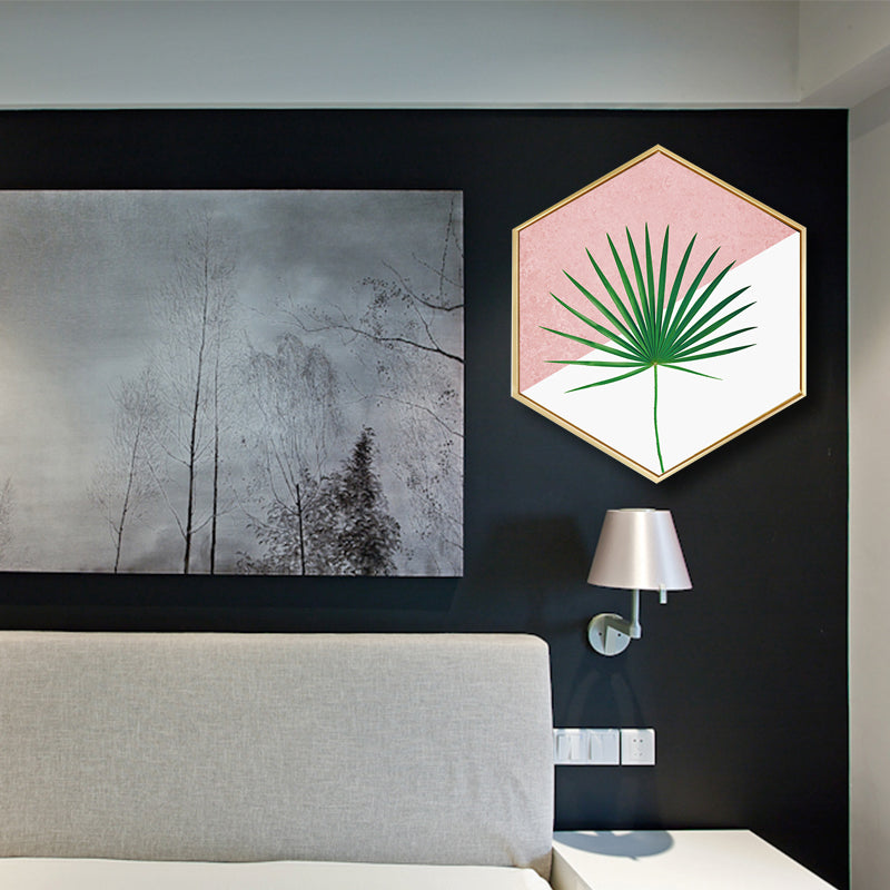 Photography Botanical Canvas Wall Art Soft Color Nordic Style Painting for Living Room Green Clearhalo 'Arts' 'Canvas Art' 1764026