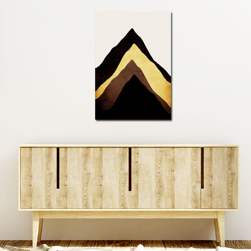Illustration Kids Wall Art Print with Mountains Drawing in Dark Color for Sitting Room Clearhalo 'Art Gallery' 'Canvas Art' 'Kids' Arts' 1764032