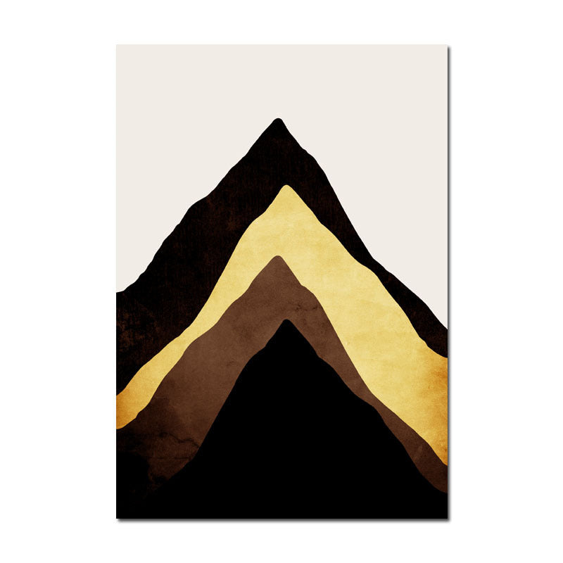 Illustration Kids Wall Art Print with Mountains Drawing in Dark Color for Sitting Room Clearhalo 'Art Gallery' 'Canvas Art' 'Kids' Arts' 1764033