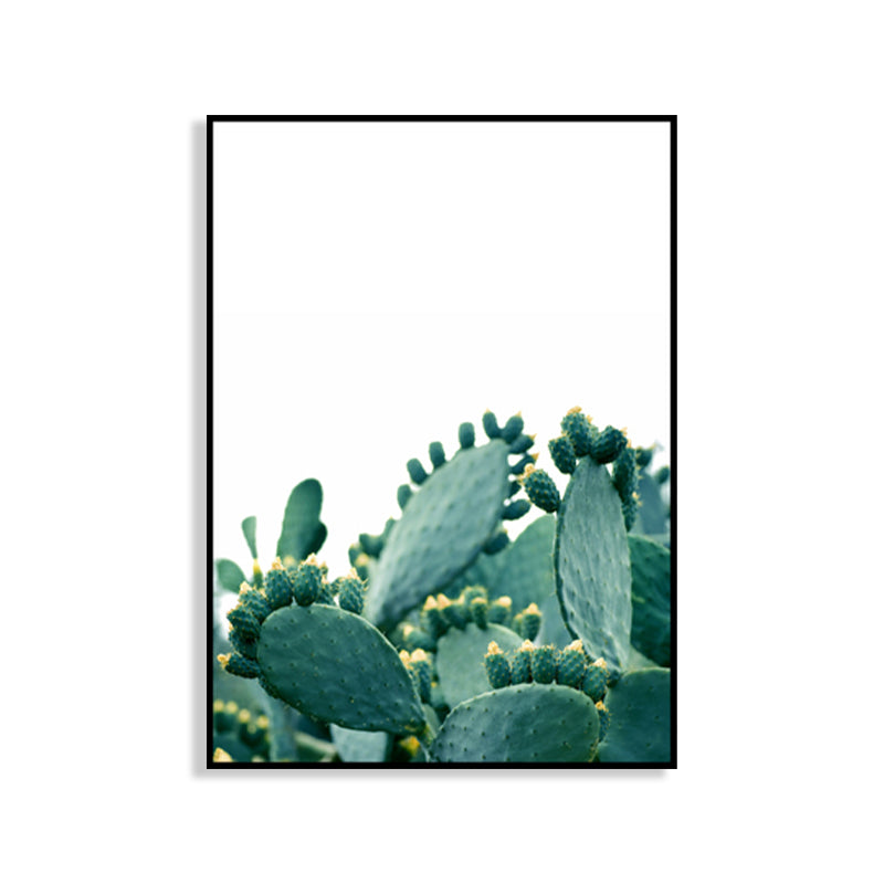 Bonsai Cactus Wall Art Decor Modern Style Textured Canvas Print in Green for Bedroom Clearhalo 'Art Gallery' 'Canvas Art' 'Contemporary Art Gallery' 'Modern' Arts' 1764089
