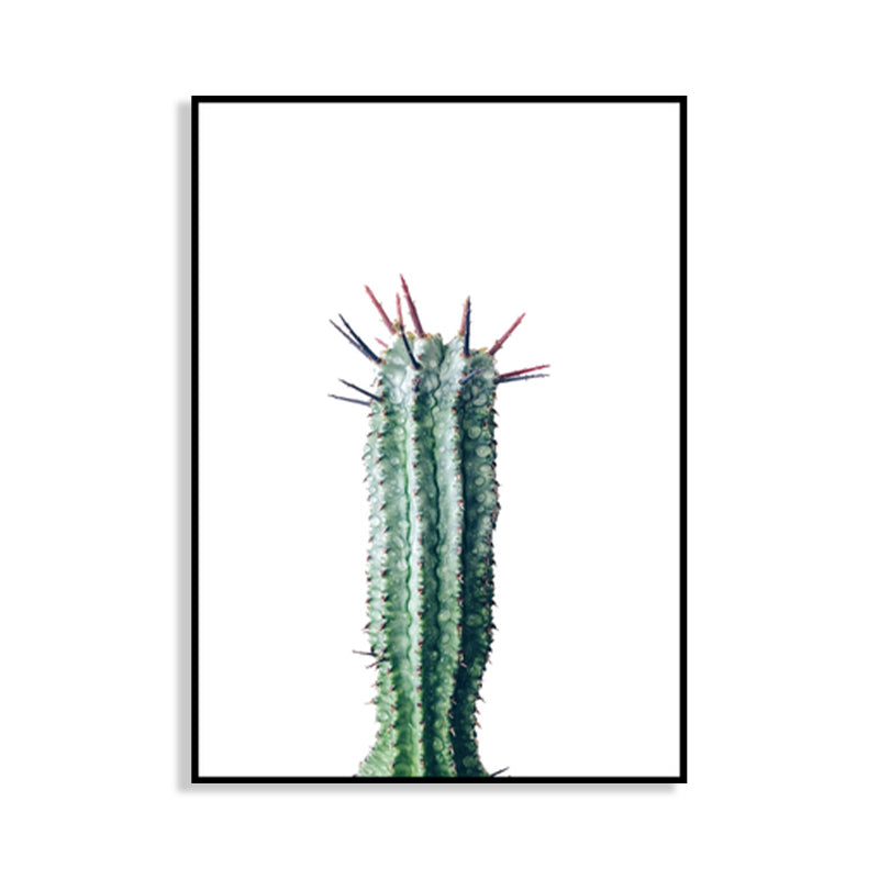 Bonsai Cactus Wall Art Decor Modern Style Textured Canvas Print in Green for Bedroom Clearhalo 'Art Gallery' 'Canvas Art' 'Contemporary Art Gallery' 'Modern' Arts' 1764096