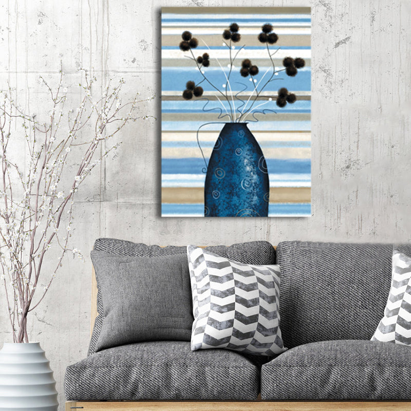 Soft Color Flower Canvas Print Textured Wall Art Decor for Bathroom, Multiple Sizes Clearhalo 'Arts' 'Canvas Art' 1764110