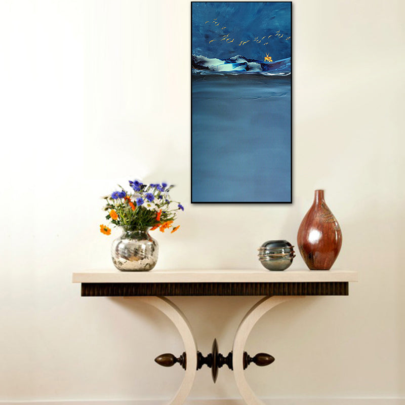 Fresh Sea Scenery Canvas Textured Contemporary Art Style for Girls Bedroom Wall Decor Clearhalo 'Arts' 'Canvas Art' 1764114