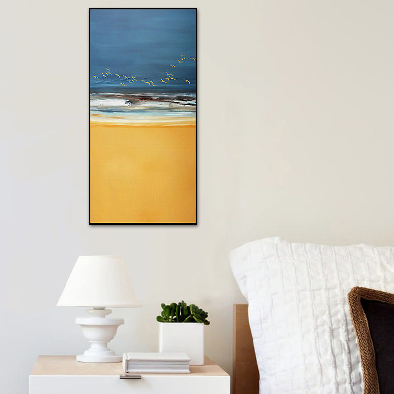 Fresh Sea Scenery Canvas Textured Contemporary Art Style for Girls Bedroom Wall Decor Clearhalo 'Arts' 'Canvas Art' 1764125