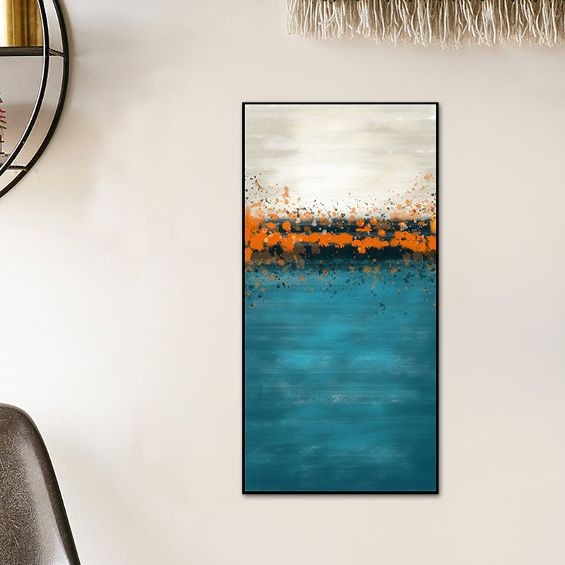 Fresh Sea Scenery Canvas Textured Contemporary Art Style for Girls Bedroom Wall Decor Light Blue Clearhalo 'Arts' 'Canvas Art' 1764127