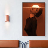 Stylish Girl Art Print Contemporary Style Canvas Textured Painting in Soft Color Clearhalo 'Art Gallery' 'Canvas Art' 'Contemporary Art Gallery' 'Modern' Arts' 1764149