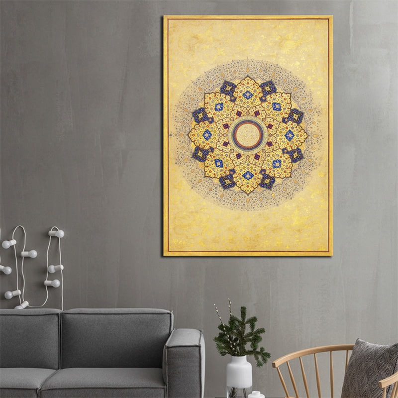 Canvas Pastel Color Painting Art Nouveau Jacquard Pattern Wall Decor, Multiple Sizes Available Yellow Clearhalo 'Arts' 'Canvas Art' 1764180