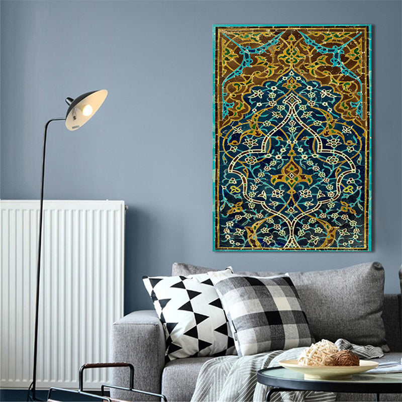 Canvas Pastel Color Painting Art Nouveau Jacquard Pattern Wall Decor, Multiple Sizes Available Blue Clearhalo 'Arts' 'Canvas Art' 1764186