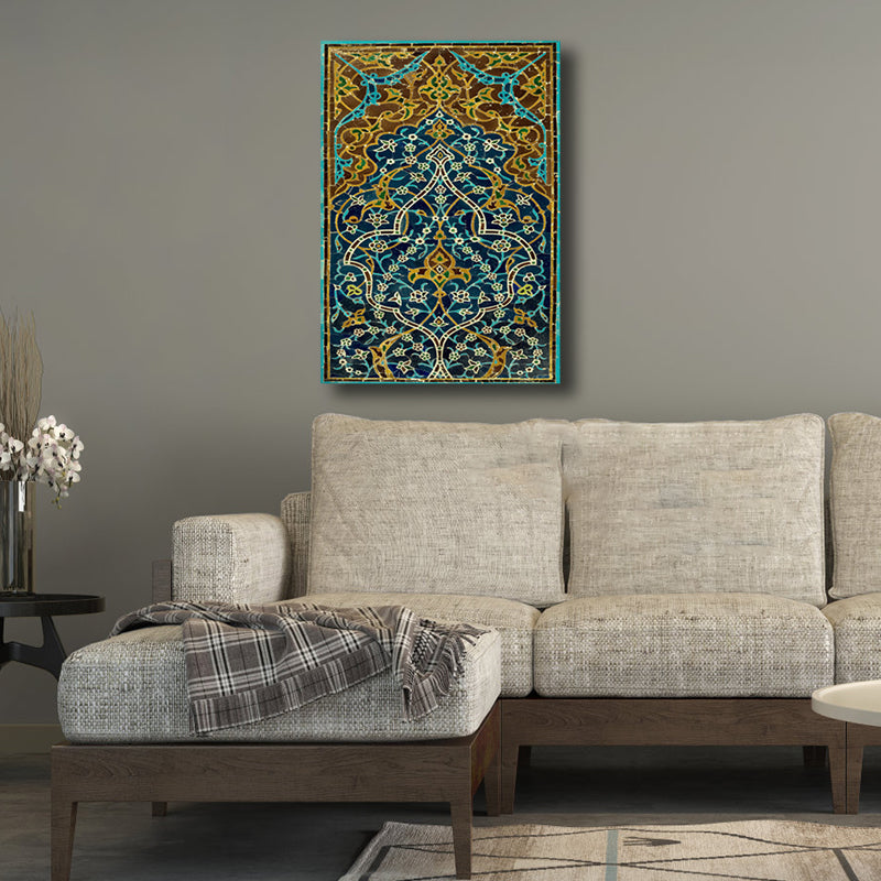 Canvas Pastel Color Painting Art Nouveau Jacquard Pattern Wall Decor, Multiple Sizes Available Clearhalo 'Arts' 'Canvas Art' 1764188
