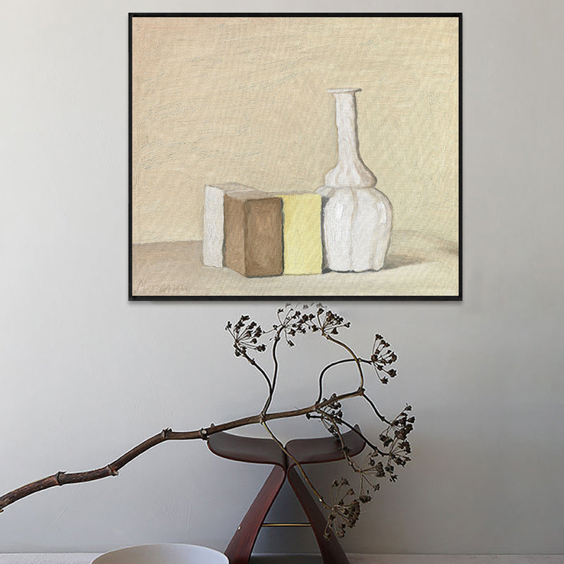 Impressionism Neat Pots Canvas Print Pastel Color Textured Painting for Playroom Clearhalo 'Arts' 'Canvas Art' 1764209