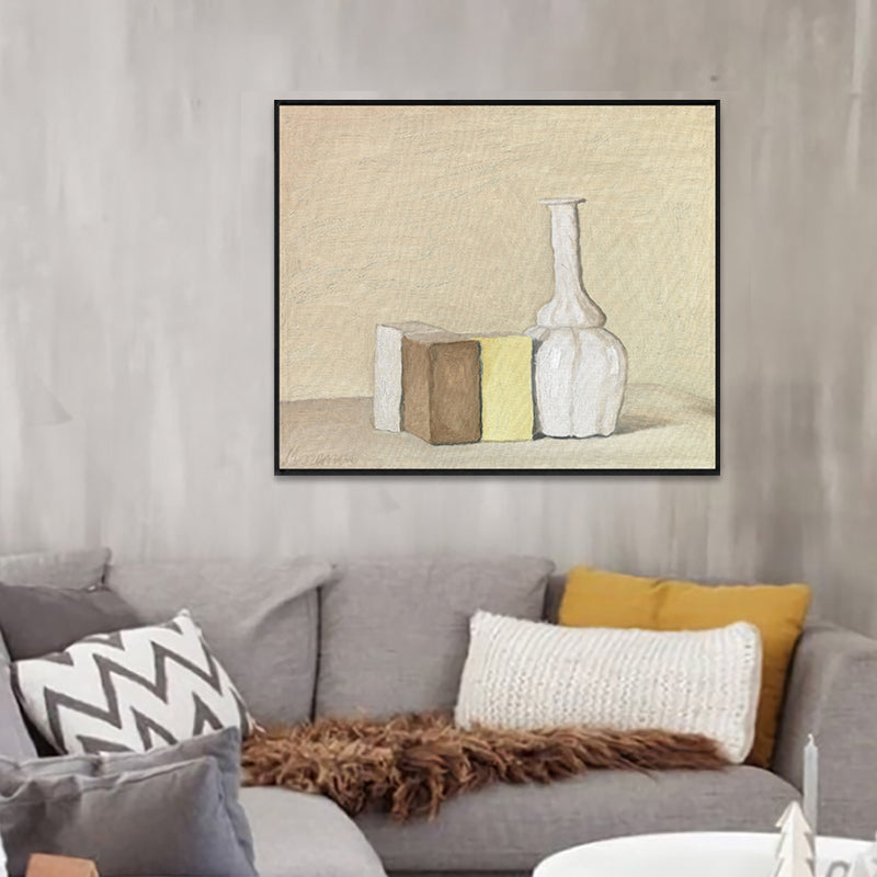 Impressionism Neat Pots Canvas Print Pastel Color Textured Painting for Playroom Clearhalo 'Arts' 'Canvas Art' 1764210