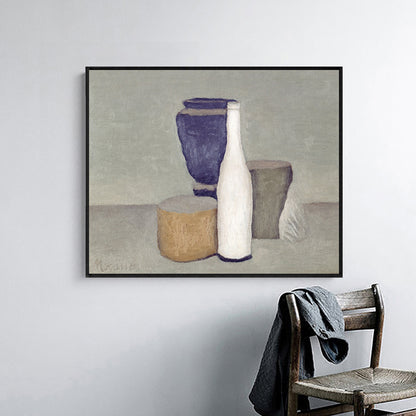 Impressionism Neat Pots Canvas Print Pastel Color Textured Painting for Playroom Purple Clearhalo 'Arts' 'Canvas Art' 1764219