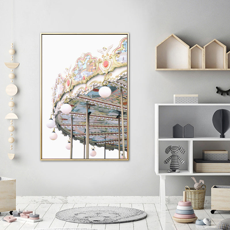 Architecture Painting for Girls Bedroom in Pastel Color, Multiple Sizes Available Clearhalo 'Art Gallery' 'Canvas Art' 'Contemporary Art Gallery' 'Modern' Arts' 1764246