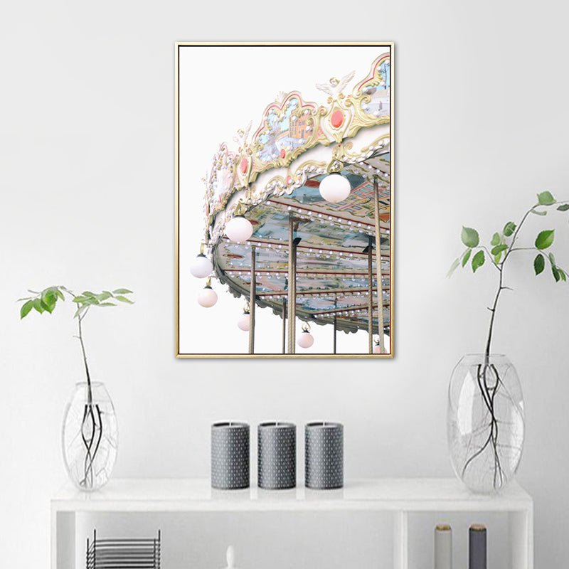 Architecture Painting for Girls Bedroom in Pastel Color, Multiple Sizes Available Clearhalo 'Art Gallery' 'Canvas Art' 'Contemporary Art Gallery' 'Modern' Arts' 1764247