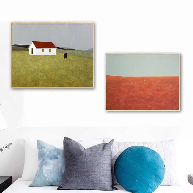 Pastel Color Scenery Wall Art Textured Nordic Sitting Room Canvas Print, Multiple Sizes Clearhalo 'Arts' 'Canvas Art' 1764249