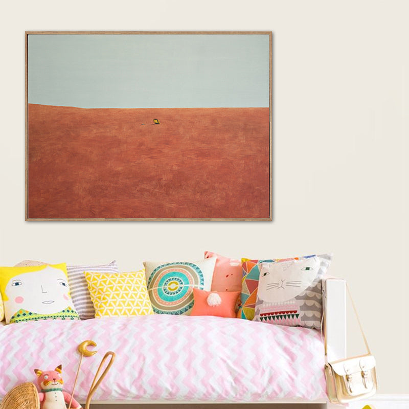Scensione a colori pastello da parete arte testurizzata da salotto nordico stampato in tela, dimensioni multiple