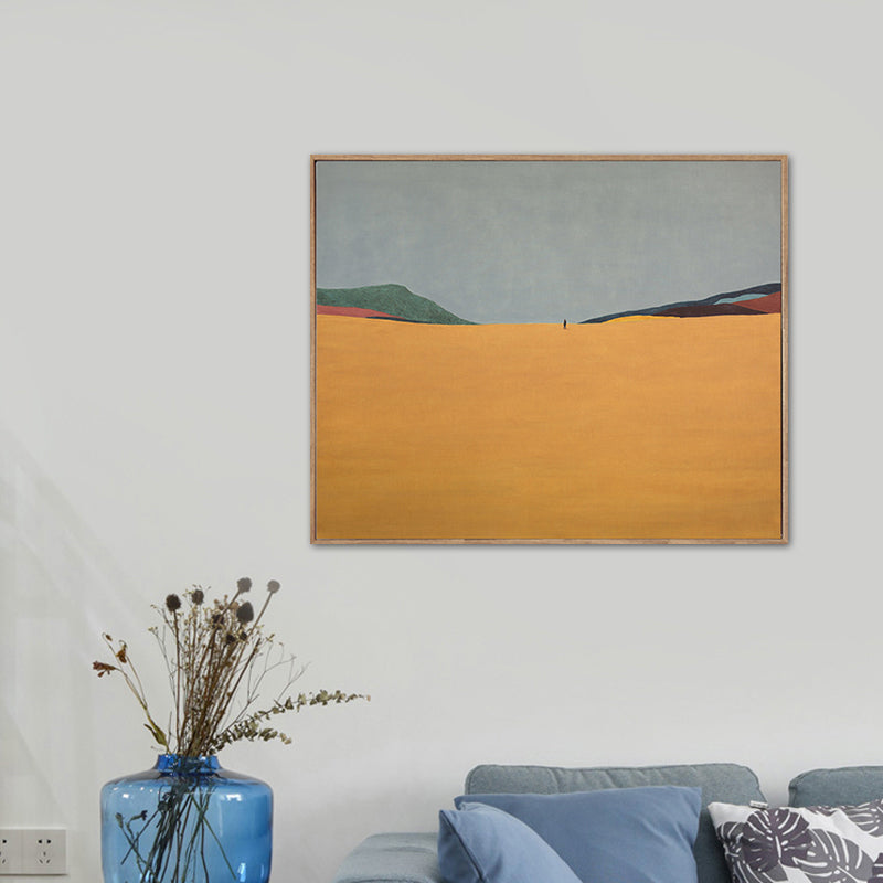 Pastel Color Scenery Wall Art Textured Nordic Sitting Room Canvas Print, Multiple Sizes Brown Clearhalo 'Arts' 'Canvas Art' 1764259