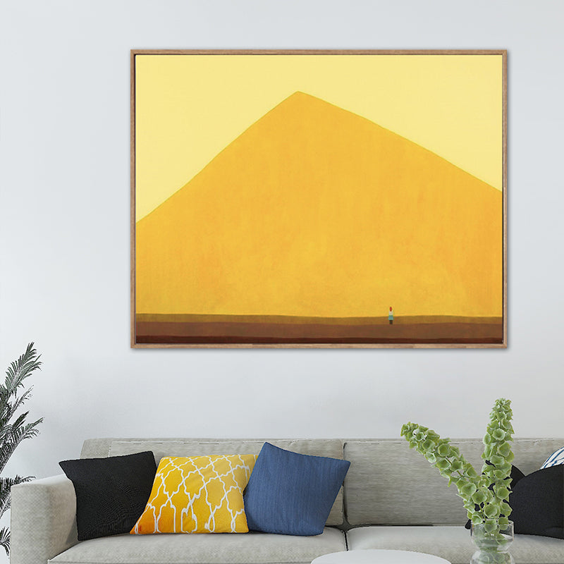 Pastel Color Scenery Wall Art Textured Nordic Sitting Room Canvas Print, Multiple Sizes Yellow Clearhalo 'Arts' 'Canvas Art' 1764266