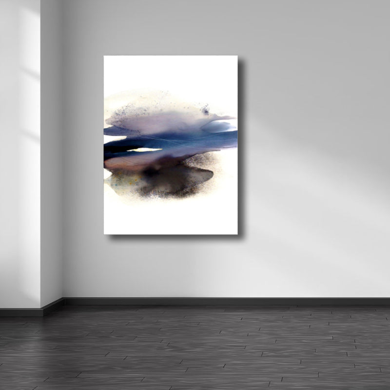 Soft Color Abstract Canvas Print Watercolor Contemporary Art Textured Painting for Bedroom Clearhalo 'Arts' 'Canvas Art' 1764291