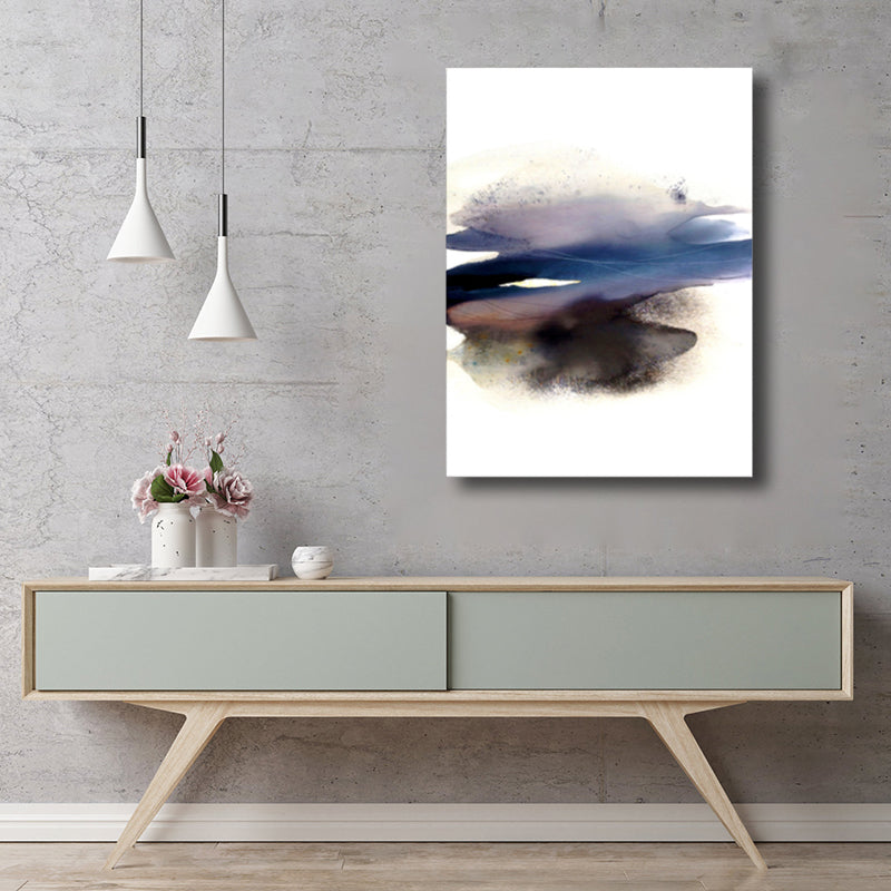 Soft Color Abstract Canvas Print Watercolor Contemporary Art Textured Painting for Bedroom Clearhalo 'Arts' 'Canvas Art' 1764292