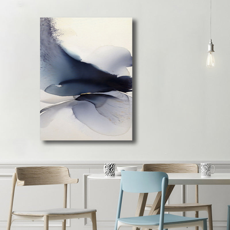 Soft Color Abstract Canvas Print Watercolor Contemporary Art Textured Painting for Bedroom Grey Clearhalo 'Arts' 'Canvas Art' 1764294