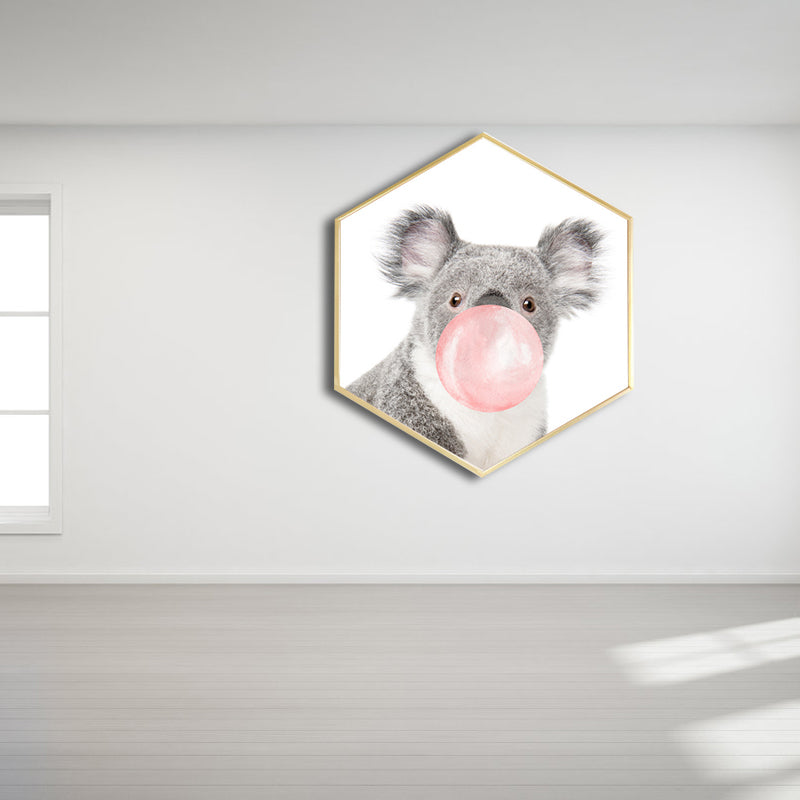 Canvas Textured Painting Kids Style Ballon and Animal Wall Decor, Multiple Sizes Clearhalo 'Art Gallery' 'Canvas Art' 'Kids' Arts' 1764347