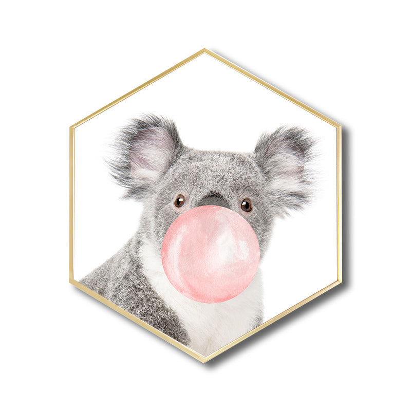 Canvas Textured Painting Kids Style Ballon and Animal Wall Decor, Multiple Sizes Clearhalo 'Art Gallery' 'Canvas Art' 'Kids' Arts' 1764348