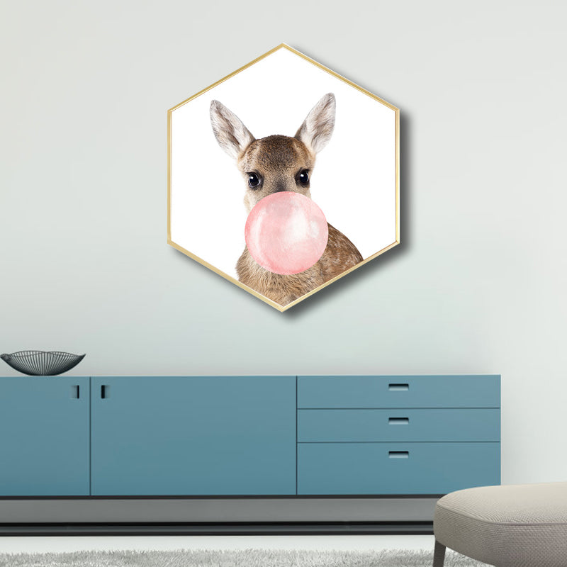 Canvas Textured Painting Kids Style Ballon and Animal Wall Decor, Multiple Sizes Brown Clearhalo 'Art Gallery' 'Canvas Art' 'Kids' Arts' 1764352