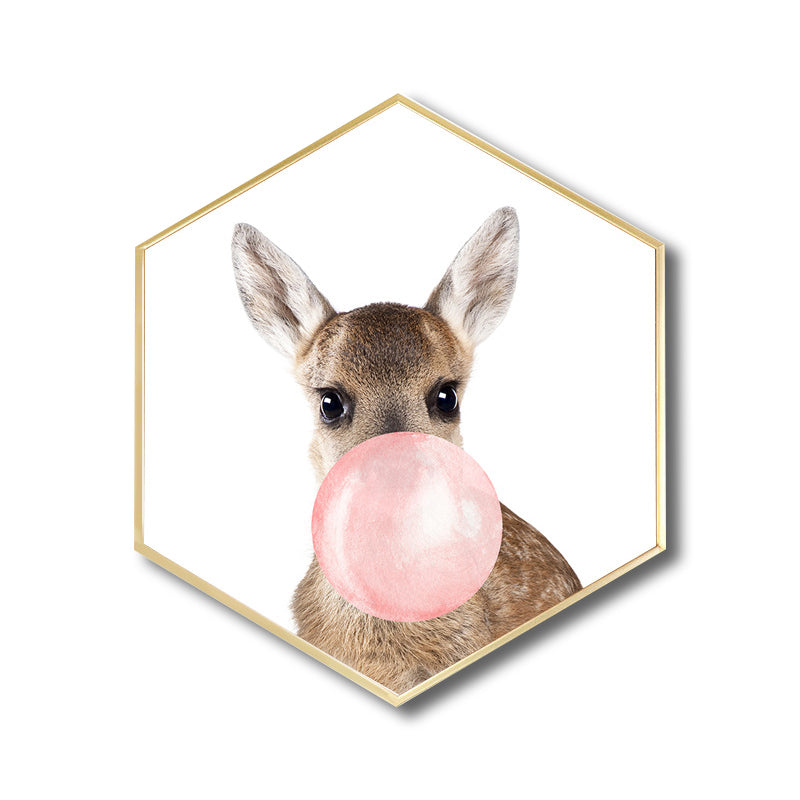 Canvas Textured Painting Kids Style Ballon and Animal Wall Decor, Multiple Sizes Clearhalo 'Art Gallery' 'Canvas Art' 'Kids' Arts' 1764355