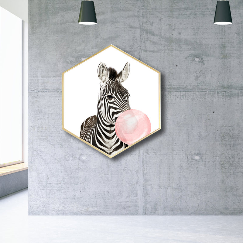 Canvas Textured Painting Kids Style Ballon and Animal Wall Decor, Multiple Sizes Black Clearhalo 'Art Gallery' 'Canvas Art' 'Kids' Arts' 1764356