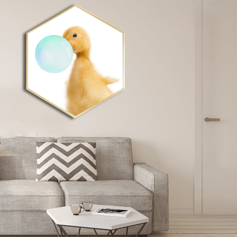 Canvas Textured Painting Kids Style Ballon and Animal Wall Decor, Multiple Sizes Clearhalo 'Art Gallery' 'Canvas Art' 'Kids' Arts' 1764361