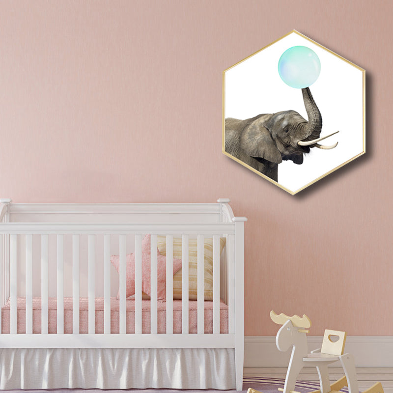 Canvas Textured Painting Kids Style Ballon and Animal Wall Decor, Multiple Sizes Clearhalo 'Art Gallery' 'Canvas Art' 'Kids' Arts' 1764369