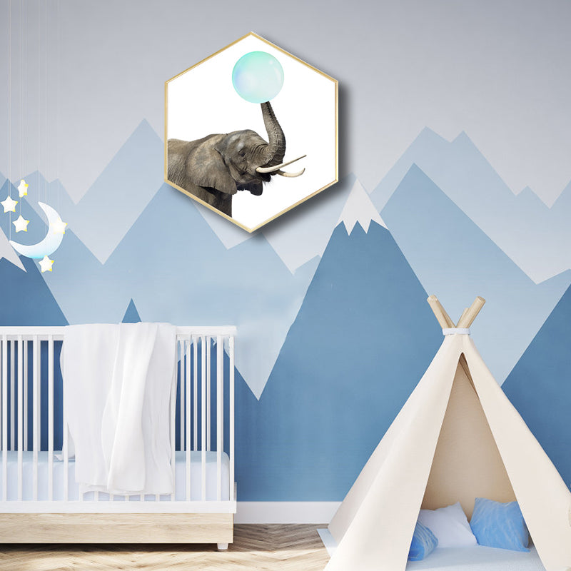 Canvas Textured Painting Kids Style Ballon and Animal Wall Decor, Multiple Sizes Clearhalo 'Art Gallery' 'Canvas Art' 'Kids' Arts' 1764370