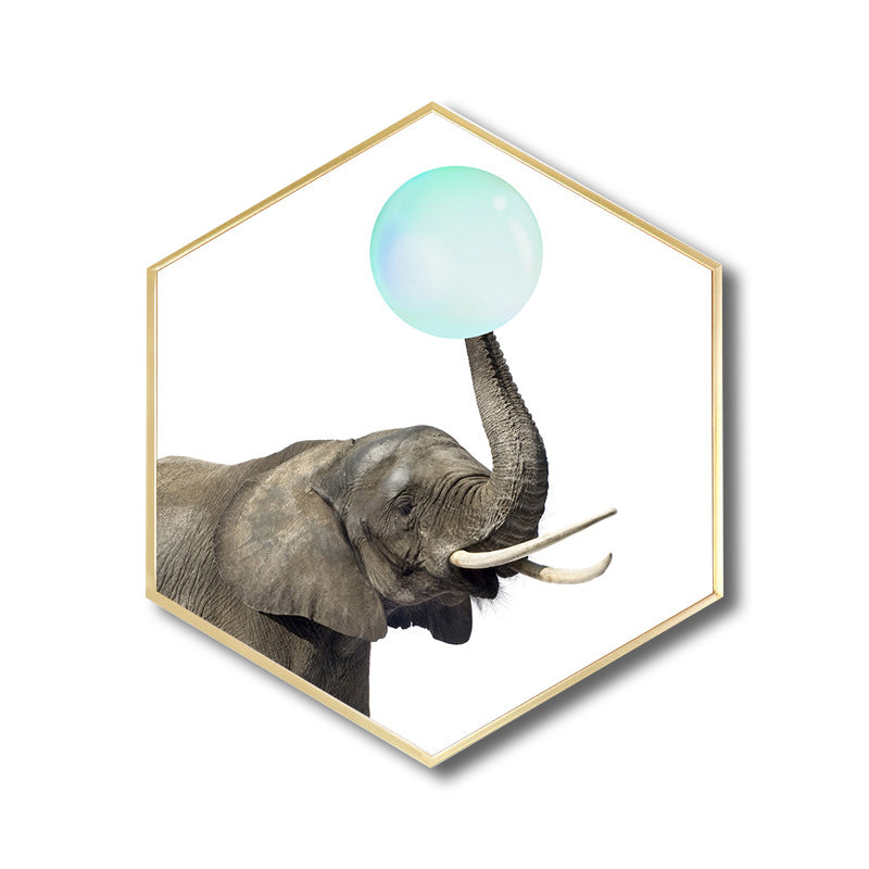 Canvas Textured Painting Kids Style Ballon and Animal Wall Decor, Multiple Sizes Clearhalo 'Art Gallery' 'Canvas Art' 'Kids' Arts' 1764371