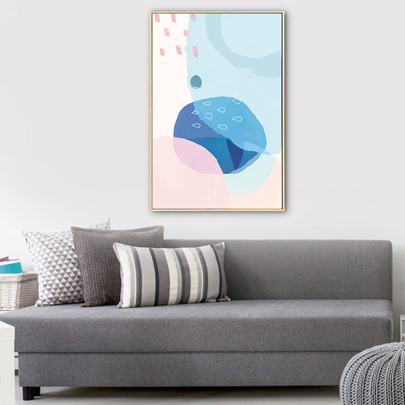 Soft Color Abstract Wall Art Decor Textured Cartoon Nursery Canvas Print, Multiple Sizes Clearhalo 'Art Gallery' 'Canvas Art' 'Contemporary Art Gallery' 'Modern' Arts' 1764384