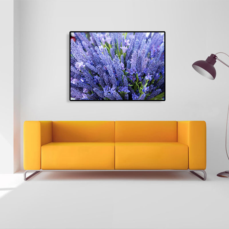 Contemporary Photo Lavender Wall Art Canvas Textured Pastel Wall Decor for Bedroom Light Purple Clearhalo 'Art Gallery' 'Canvas Art' 'Contemporary Art Gallery' 'Modern' Arts' 1764409