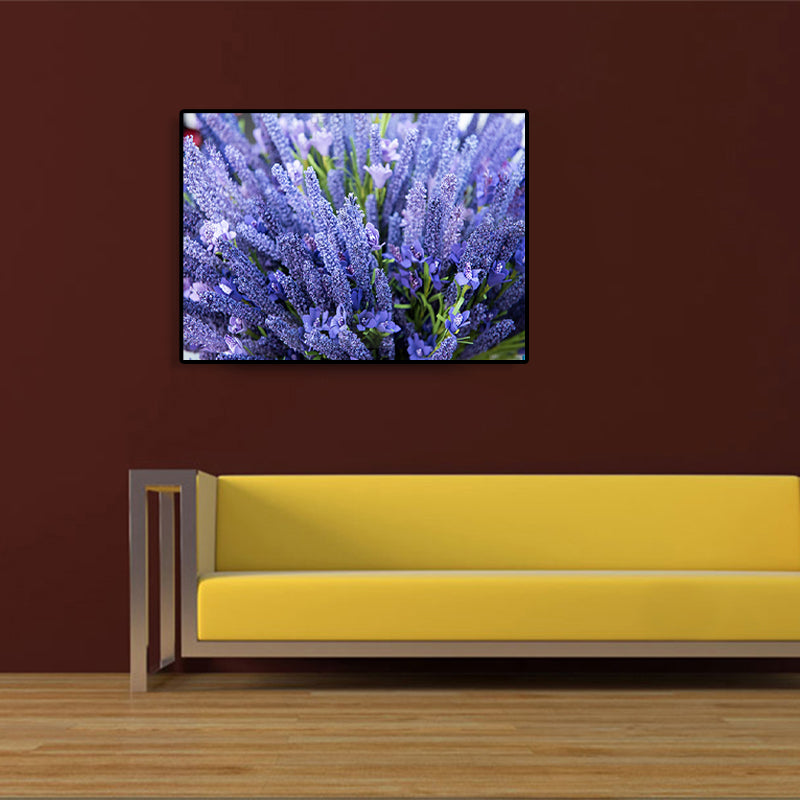 Contemporary Photo Lavender Wall Art Canvas Textured Pastel Wall Decor for Bedroom Clearhalo 'Art Gallery' 'Canvas Art' 'Contemporary Art Gallery' 'Modern' Arts' 1764410