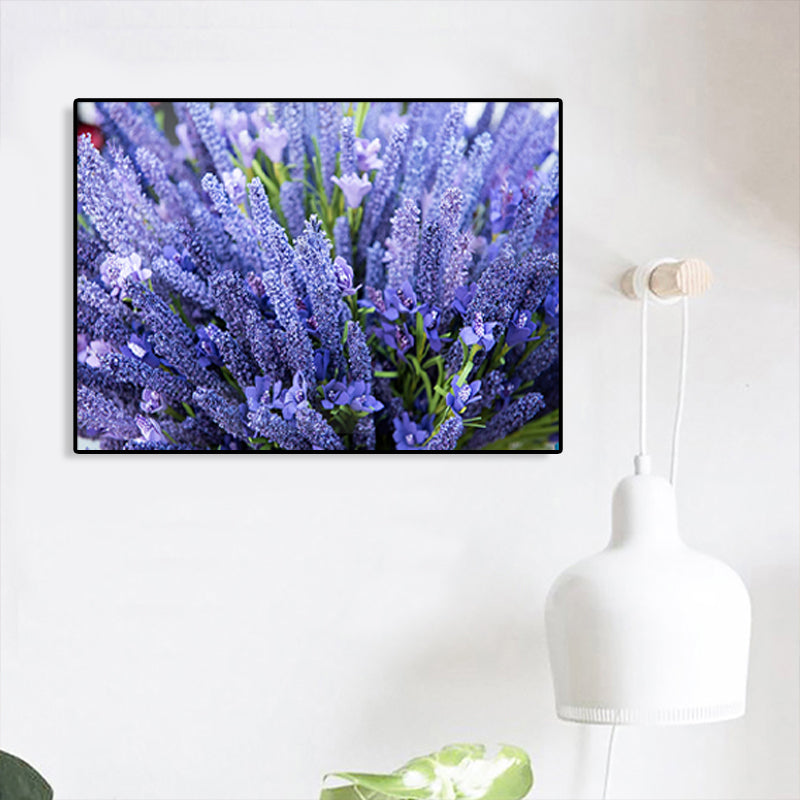 Contemporary Photo Lavender Wall Art Canvas Textured Pastel Wall Decor for Bedroom Clearhalo 'Art Gallery' 'Canvas Art' 'Contemporary Art Gallery' 'Modern' Arts' 1764411
