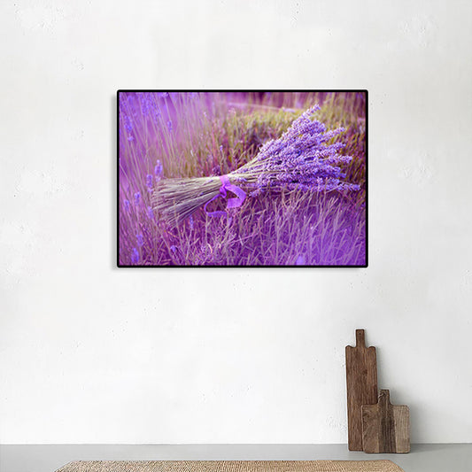 Contemporary Photo Lavender Wall Art Canvas Textured Pastel Wall Decor for Bedroom Clearhalo 'Art Gallery' 'Canvas Art' 'Contemporary Art Gallery' 'Modern' Arts' 1764417