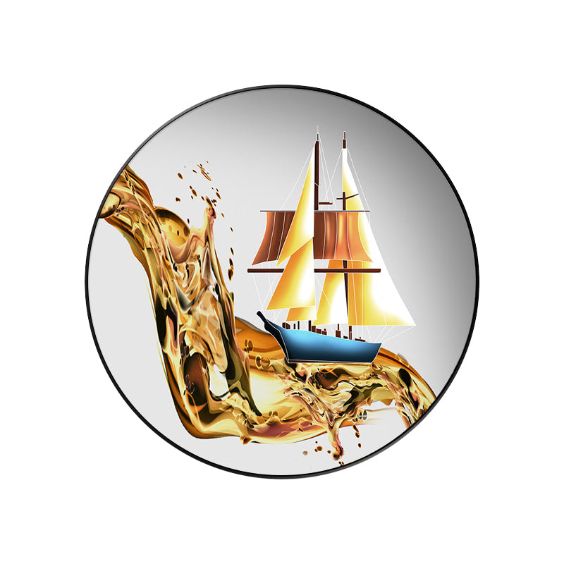 Contemporary Sailing Boat Art Print Canvas Light Color Vehicle Wall Decor, Multiple Sizes Clearhalo 'Art Gallery' 'Canvas Art' 'Contemporary Art Gallery' 'Modern' Arts' 1764460