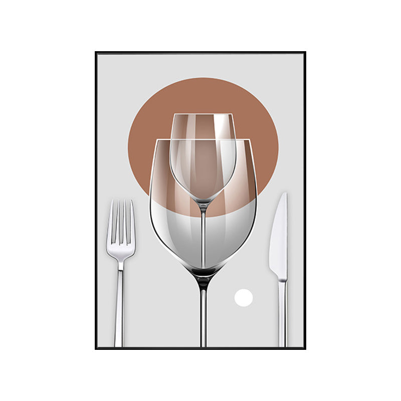 Pastel Color Modern Tableware Painting for Boys Bedroom, Multiple Sizes Available Clearhalo 'Art Gallery' 'Canvas Art' 'Contemporary Art Gallery' 'Modern' Arts' 1764482