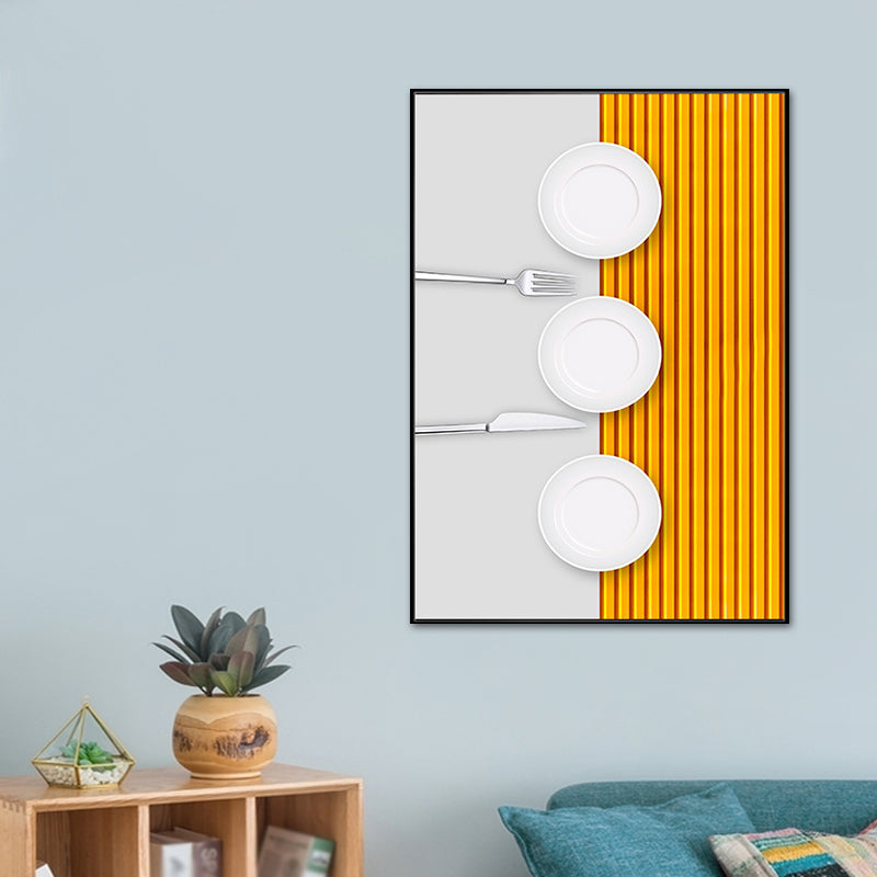 Pastel Color Modern Tableware Painting for Boys Bedroom, Multiple Sizes Available Clearhalo 'Art Gallery' 'Canvas Art' 'Contemporary Art Gallery' 'Modern' Arts' 1764484
