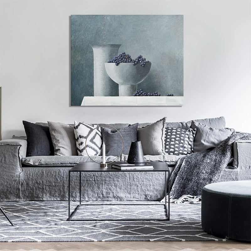 Light Color Tasty Fruits Canvas Modern Art Style Textured Wall Decor for Living Room Purple 16" x 20" Clearhalo 'Arts' 'Canvas Art' 1764503