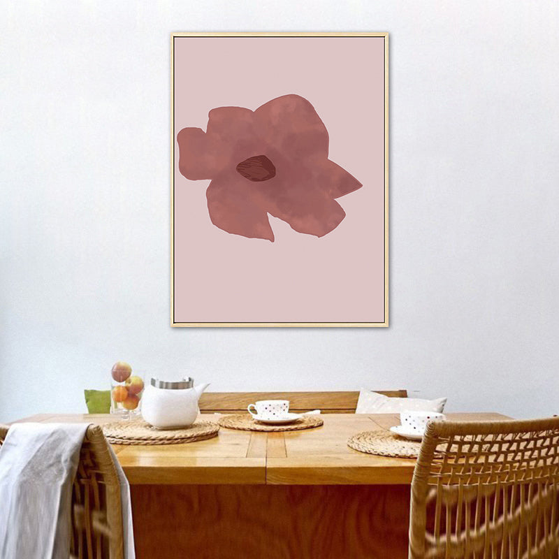 Pink Flower Canvas Wall Art Textured Nordic Living Room Wall Decor, Multiple Sizes Clearhalo 'Arts' 'Canvas Art' 1764549