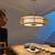 Modern Stylish Drum Shade Hanging Pendant Light Bamboo 3-Head Dining Room Ceiling Light in Black/Wood Wood Clearhalo 'Ceiling Lights' 'Modern Pendants' 'Modern' 'Pendant Lights' 'Pendants' Lighting' 176455