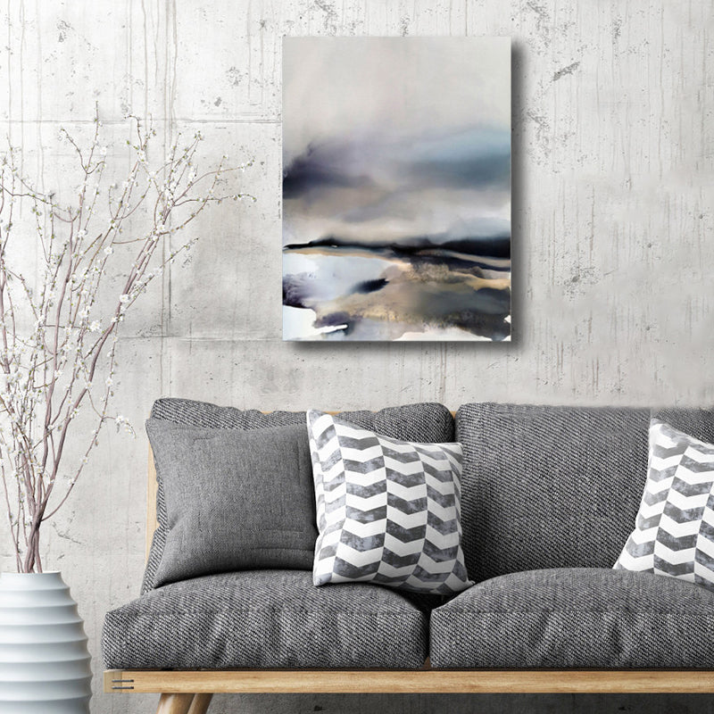 Irregular Abstract Wall Decor Modern Art Canvas Textured Painting in Light Color Clearhalo 'Arts' 'Canvas Art' 1764574