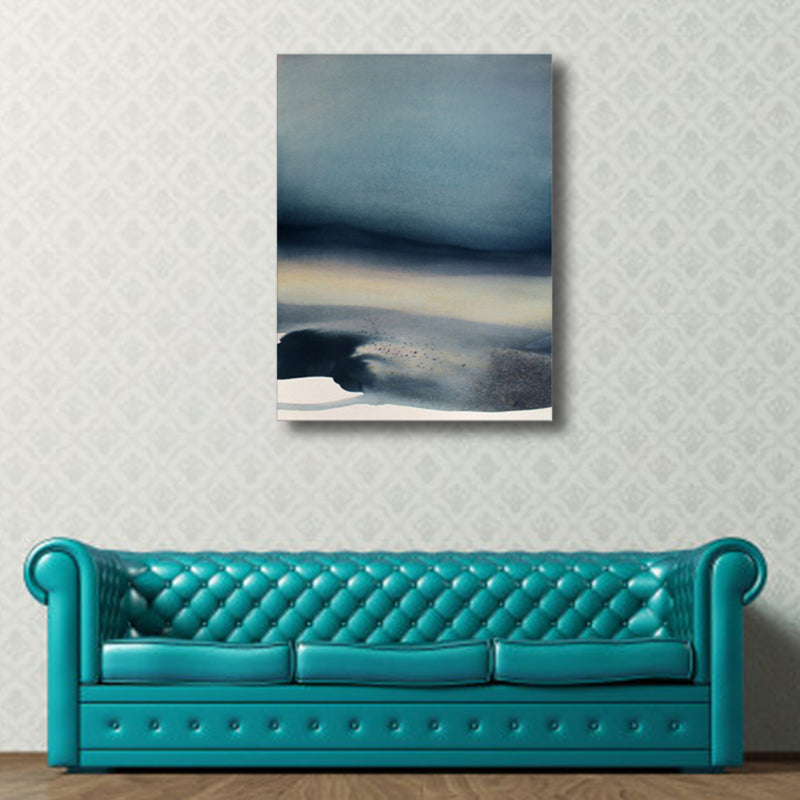 Irregular Abstract Wall Decor Modern Art Canvas Textured Painting in Light Color Blue Clearhalo 'Arts' 'Canvas Art' 1764580