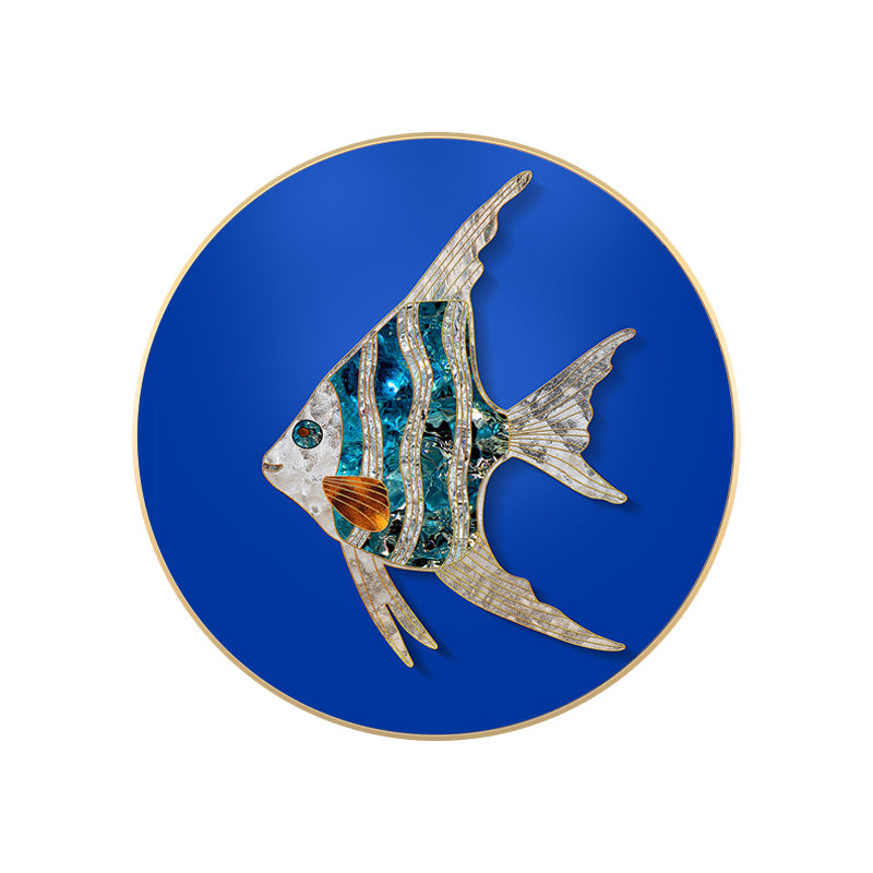 Soft Color Fish Painting Textured Contemporary Style Dining Room Canvas Wall Art Clearhalo 'Art Gallery' 'Canvas Art' 'Contemporary Art Gallery' 'Modern' Arts' 1764621